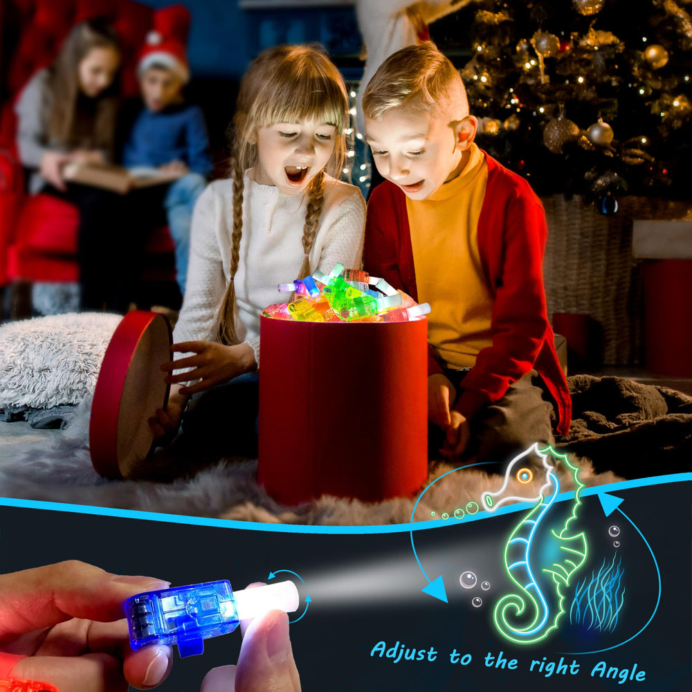 POPOOO Undersea finger lights project whale visuals for immersive ocean celebrations.