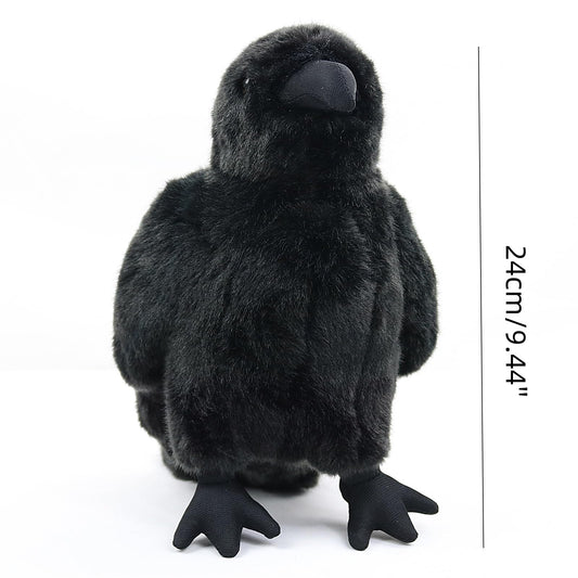 POPOTATO crow plush snuggle-ready for bedtime comfort.
