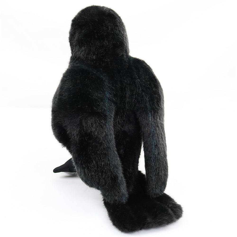 Close-up of soft materials on POPOTATO crow plush for durable play.