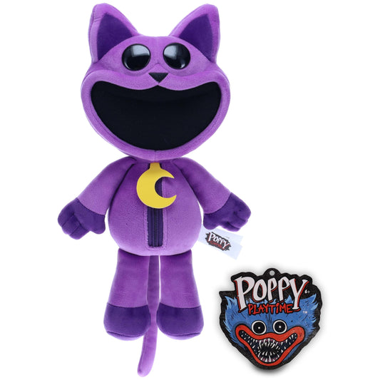 Poppy Playtime CatNap deluxe plush with smiling critter design and vibrant embroidery
