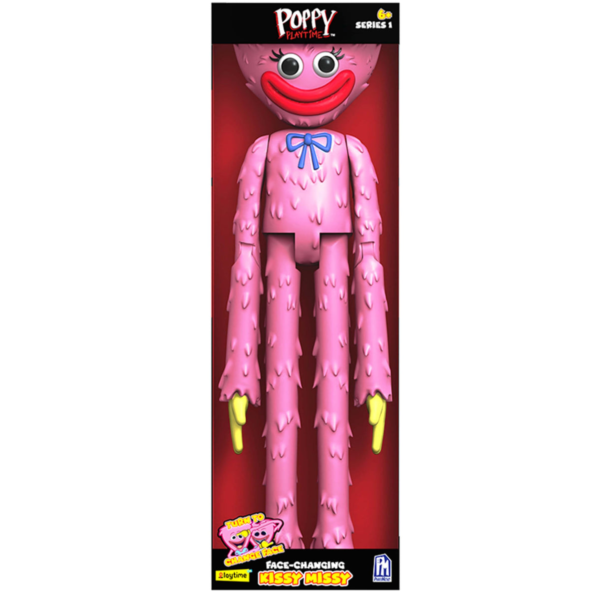 Poppy Playtime Kissy Missy deluxe face-change figure 12in with rotating head for dynamic display