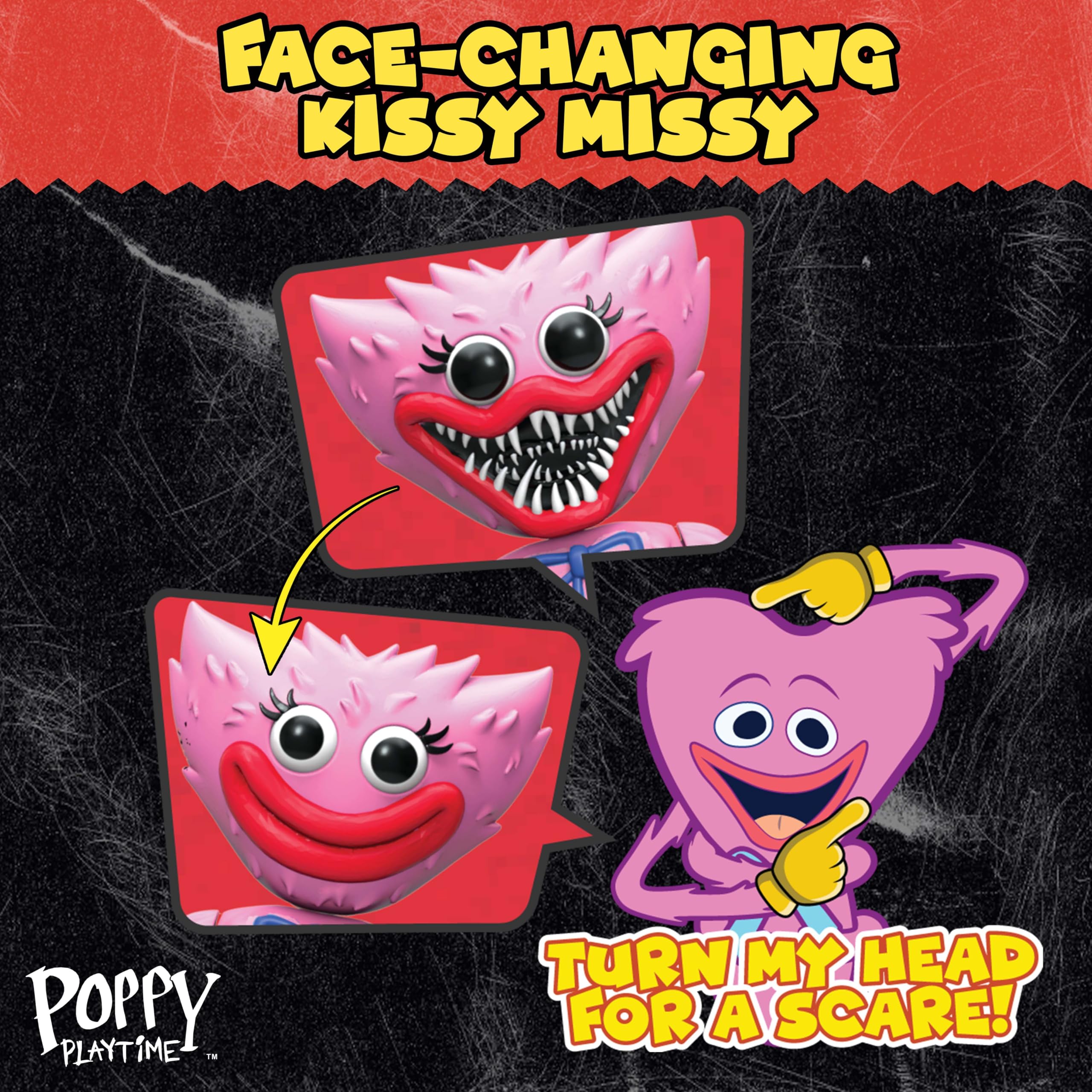 Poppy Playtime Kissy Missy two-expressions let you switch between happy hug and eerie reveal