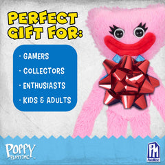 Poppy Playtime Kissy Missy plush packaging view, gift-ready presentation