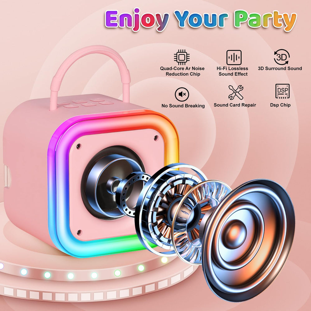 Poptrend portable karaoke speaker ideal for home or travel.