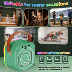 Poptrend mini karaoke machine dark green TF card music source