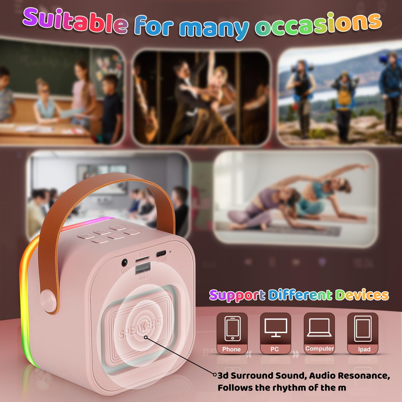Poptrend sound quality with clear vocals and room-friendly bass.