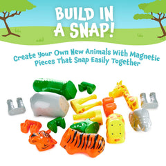 Popular Playthings elephant-tiger magnets ready for creative animal combinations.