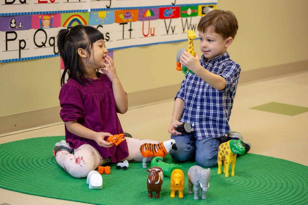 Popular Playthings sparks imaginative dino-world adventures on a tabletop.