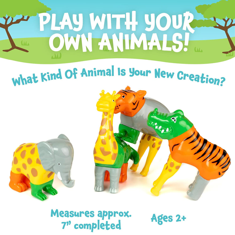 Popular Playthings jungle zoo play encourages open-ended storytelling and exploration.