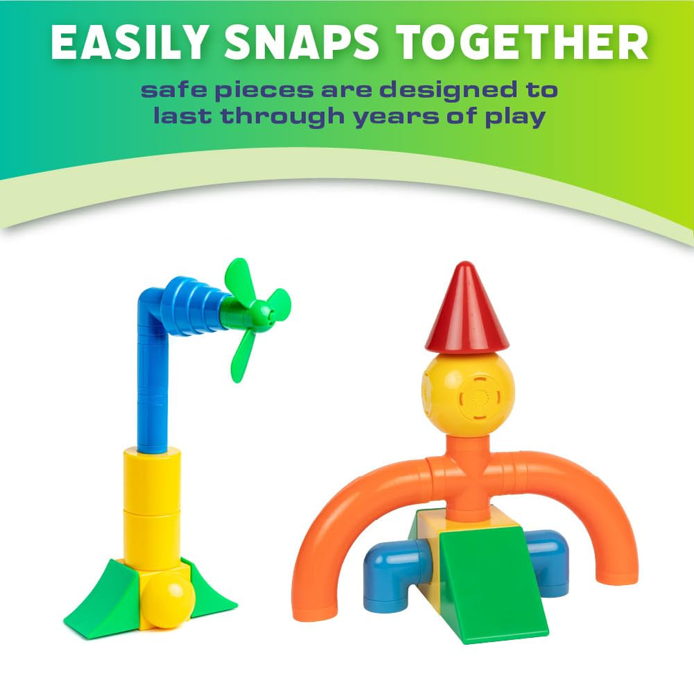 POPULAR PLAYTHINGS Mag Builder blocks offer versatile shapes for collaborative play