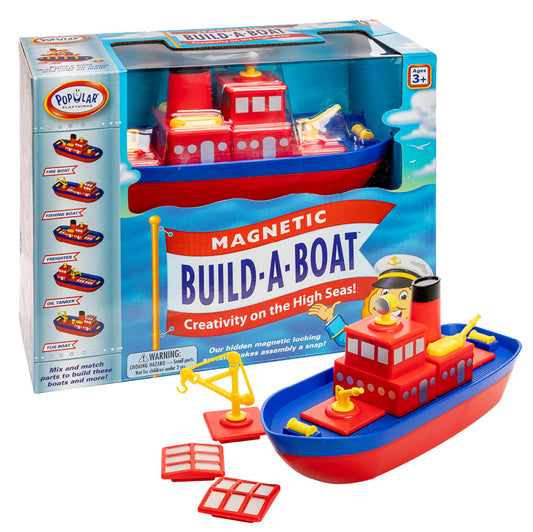 Popular Playthings Magnetic Build-a-Boat body parts for creative ship design and fine motor play