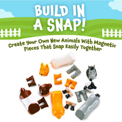 Popular Playthings magnetic farm animals: easy 3D assembly for curious hands.