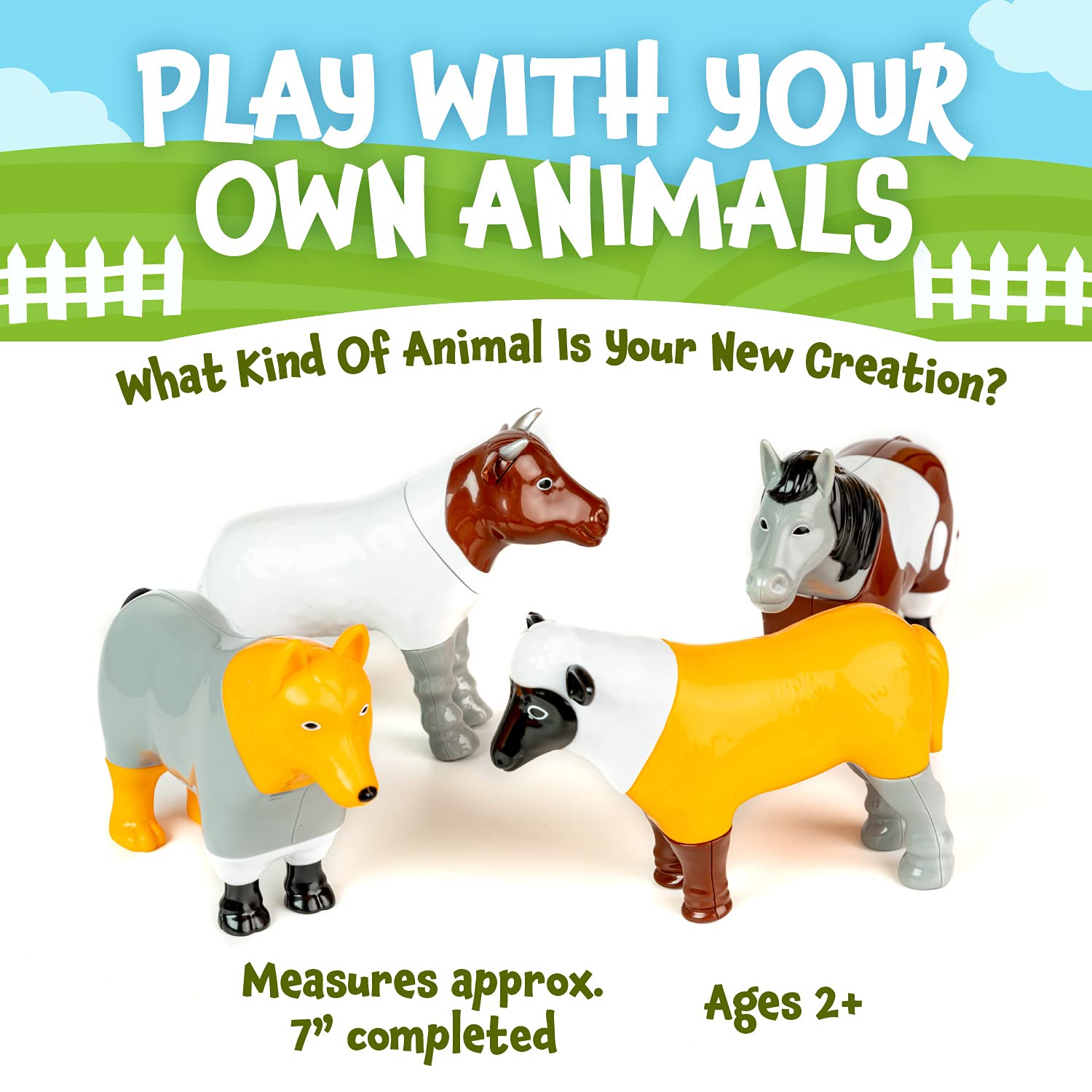 Popular Playthings magnetic farm animals: large pieces support toddlers' fine motor skills.