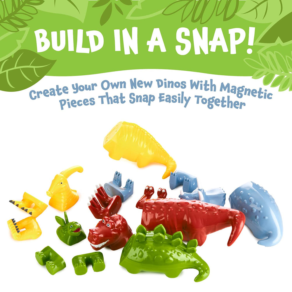Popular Playthings magnetic locking system keeps pieces secure during build.