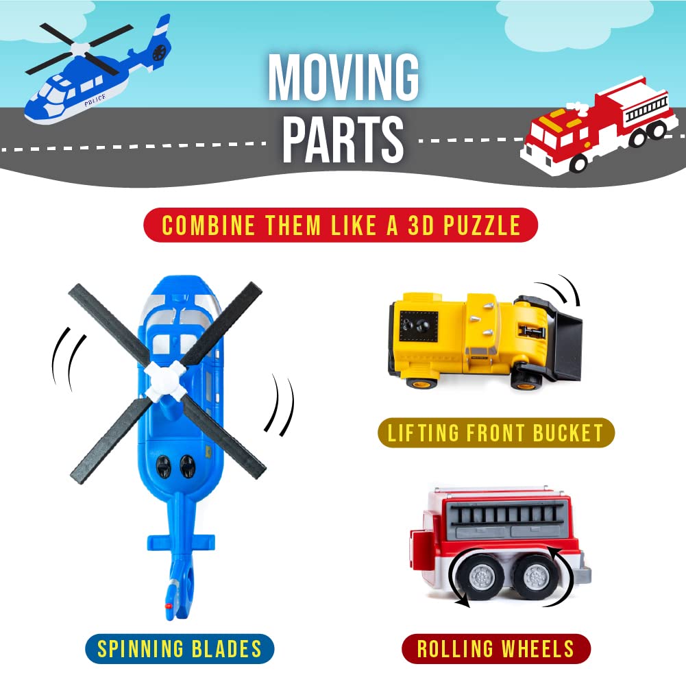 POPULAR PLAYTHINGS Mix or Match Vehicles safe design for ages 3 plus
