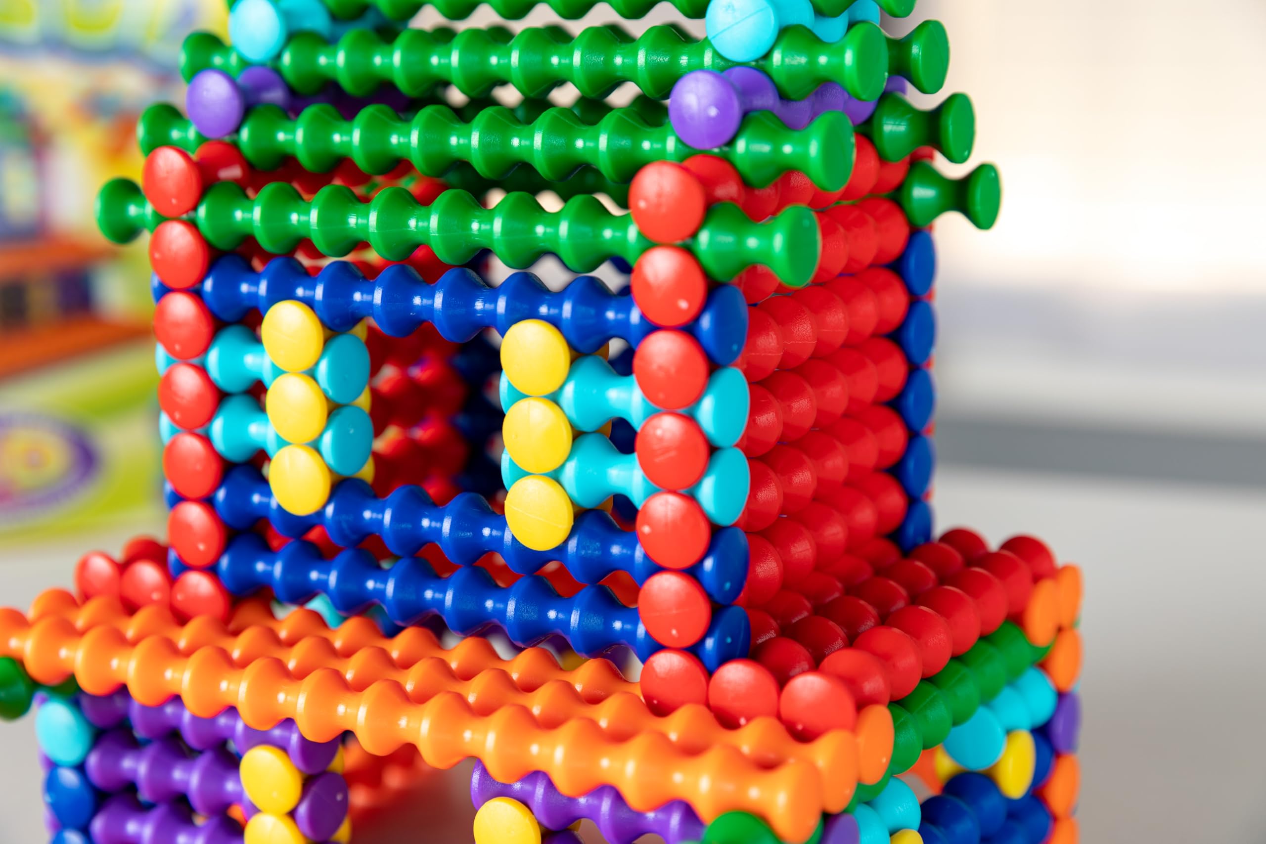 Popular Playthings Playstix 150-piece kit offers plenty of pieces for group projects.
