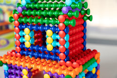 Popular Playthings Playstix 150-piece kit offers plenty of pieces for group projects.