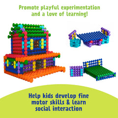Popular Playthings Playstix kid-friendly design promotes collaborative play and teamwork.