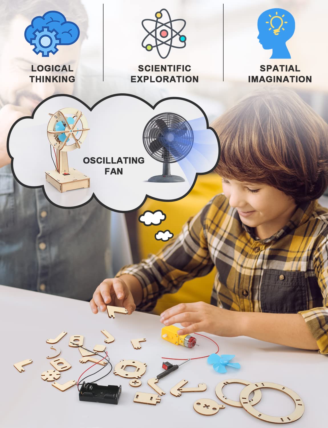 Poraxy 4-in-1 marble run teaches sequencing and motor skills.
