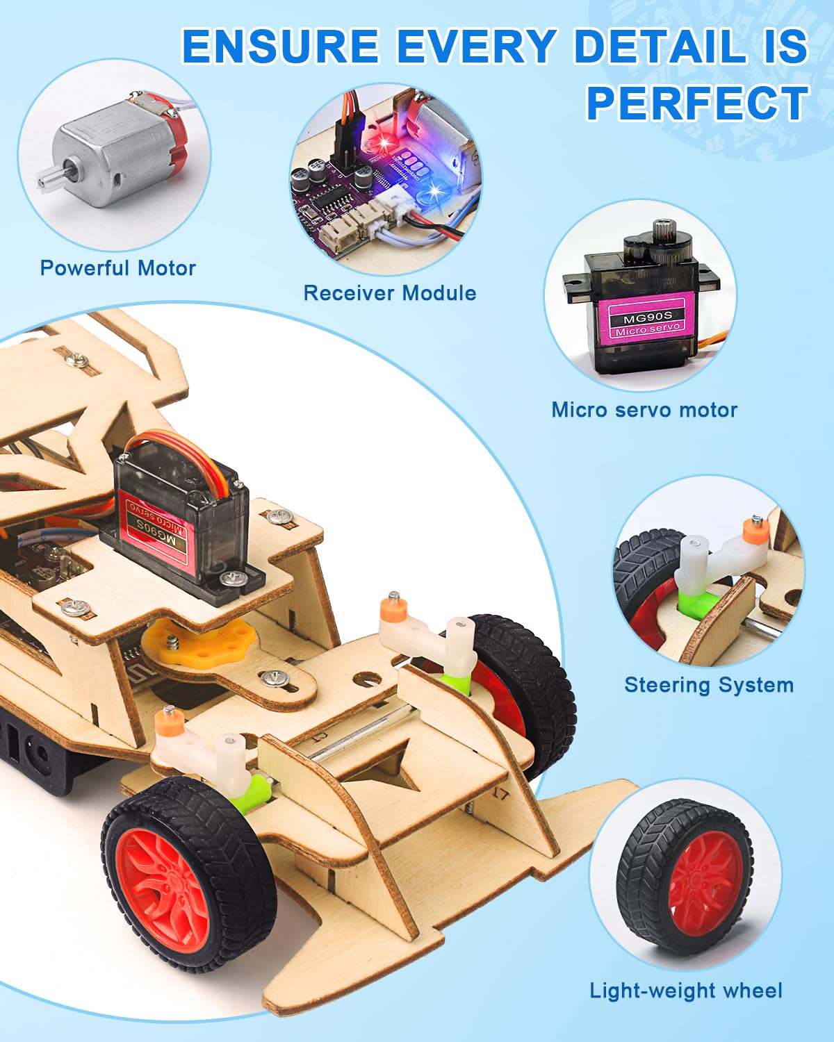 Poraxy auto-centering steering feature supports quick alignment after each drive.