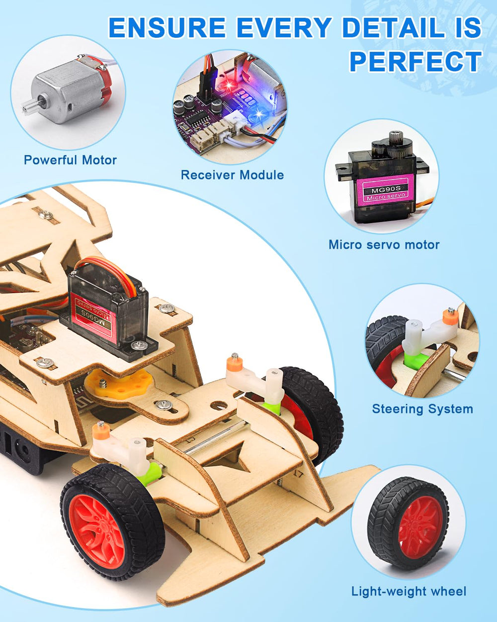 Poraxy auto-centering steering feature supports quick alignment after each drive.
