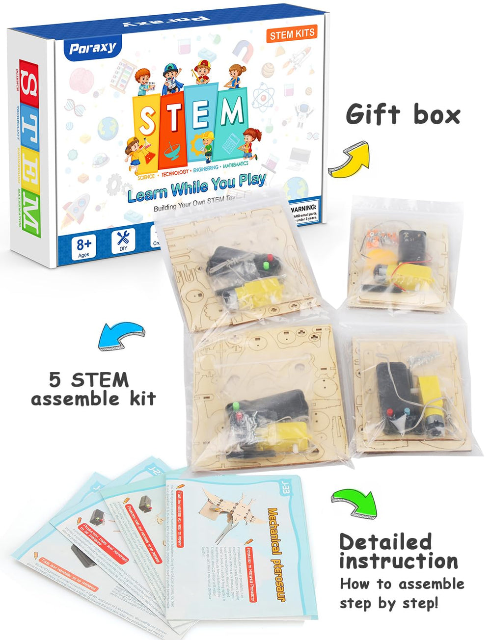 Poraxy Dinosaur toy movement controller enables interactive learning sessions.