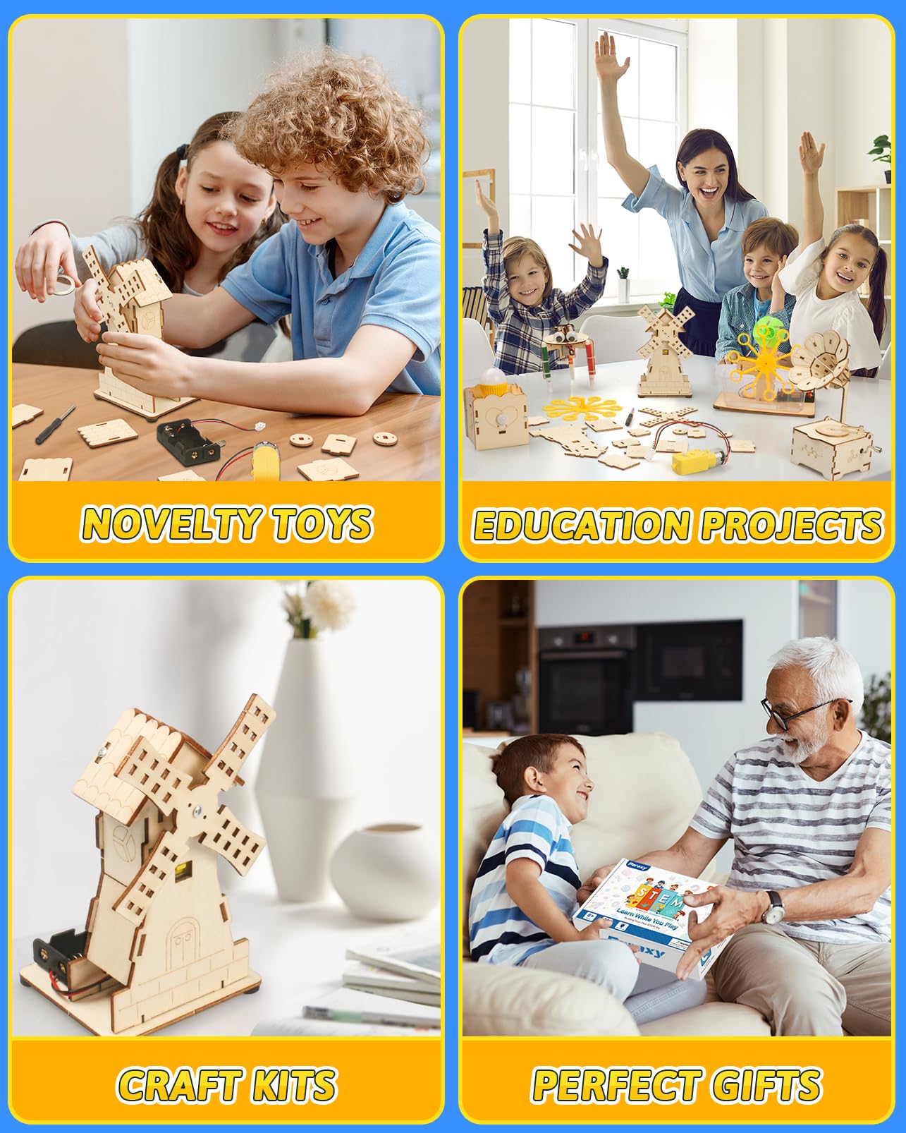 Poraxy display-ready models; showcase finished projects on desks or shelves.
