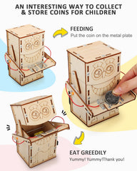 Poraxy electronic coin bank box demonstrates mechanical fun and educational play