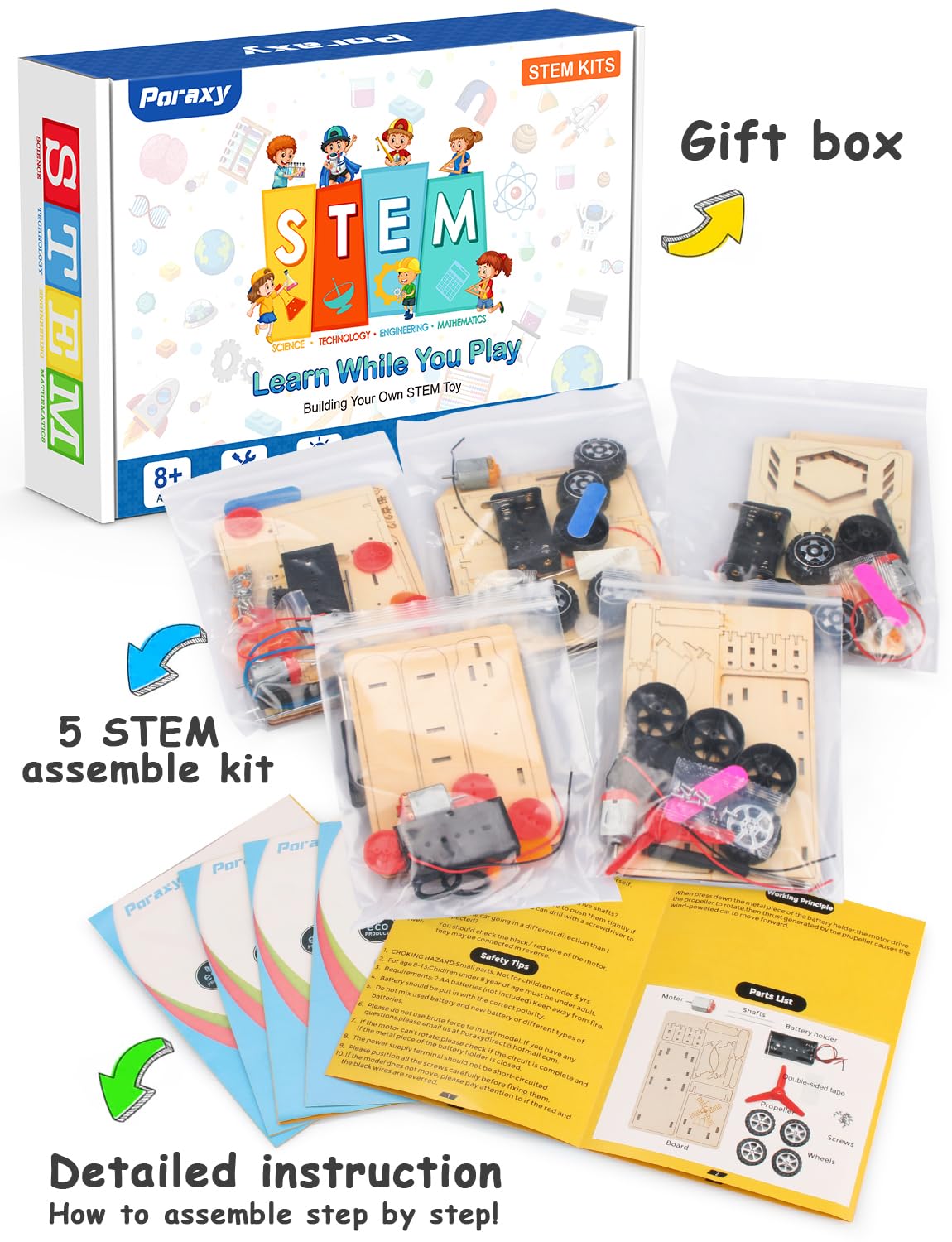 Poraxy gift-ready STEM kit ideal for birthdays or holidays.