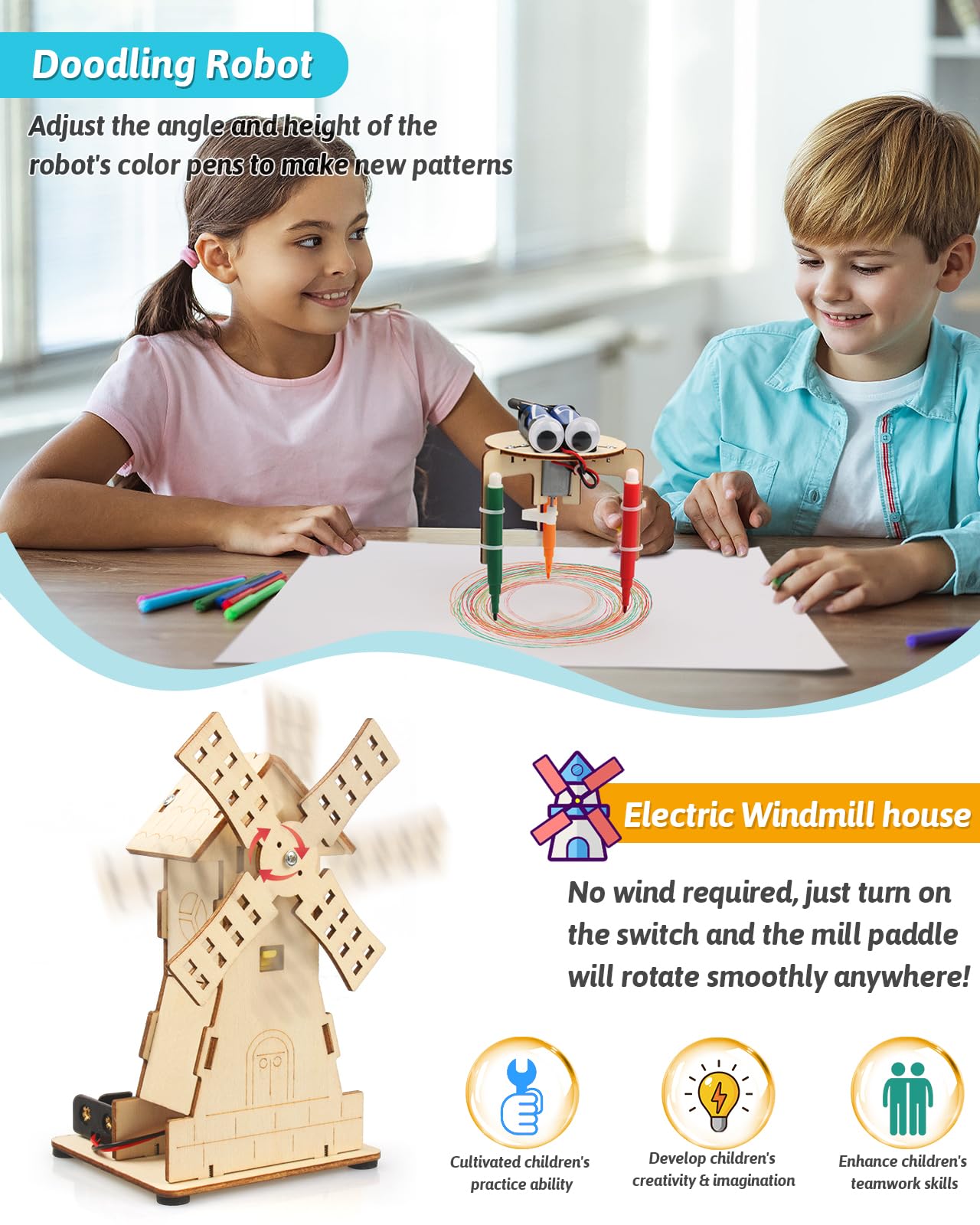 Poraxy hand-eye coordination assembly; enhances focus during guided building.
