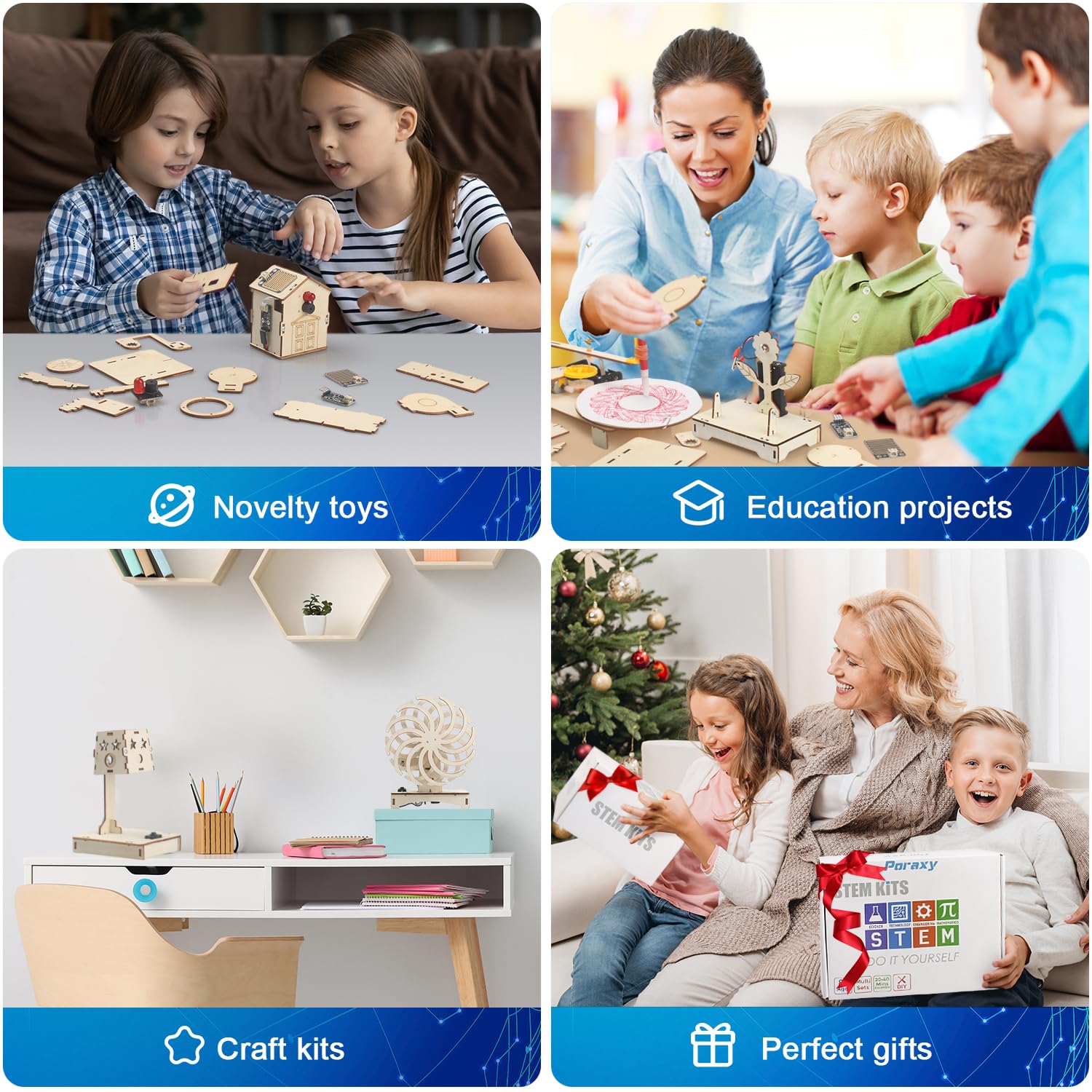 Poraxy hand-eye coordination development as kids assemble models
