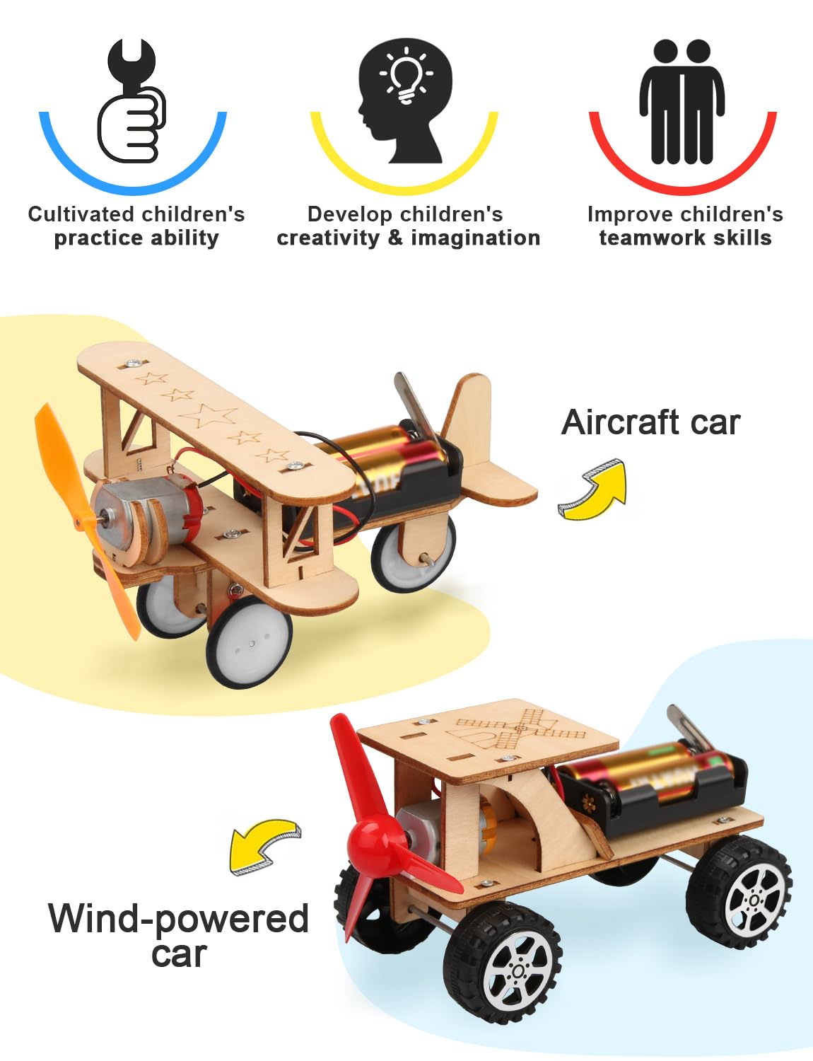 Poraxy kids assembling STEM kit encourages fine motor coordination and problem-solving.
