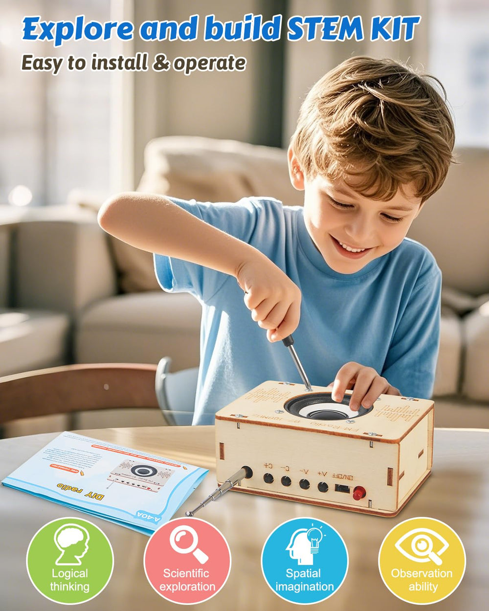 Poraxy radio kit mini screwdriver included for smooth, guided assembly.