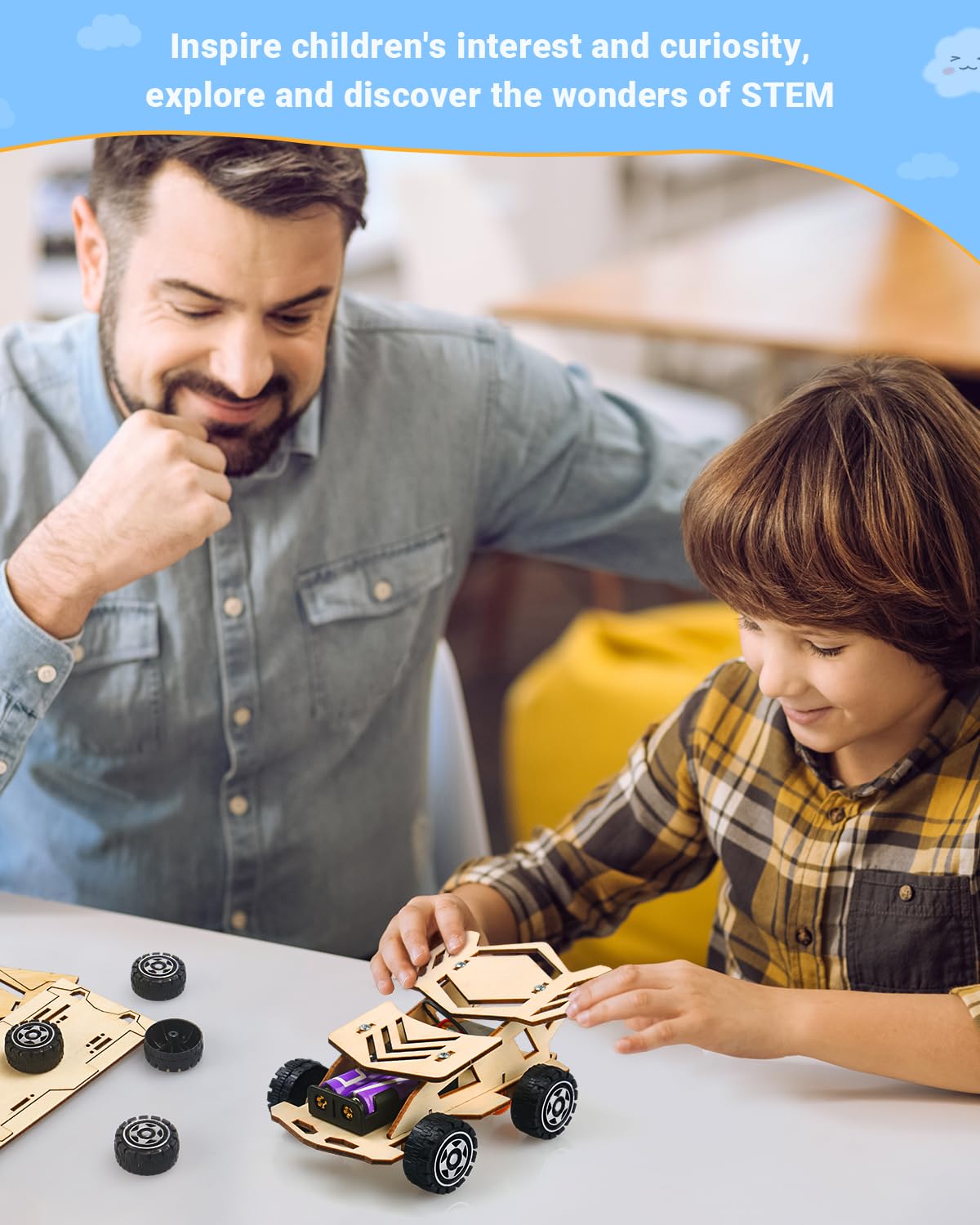 Poraxy safe materials emphasize laser-cut wooden parts for easy, safe assembly.