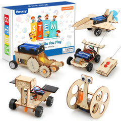 Poraxy STEM model car kit wind power design promotes hands-on learning and creativity.