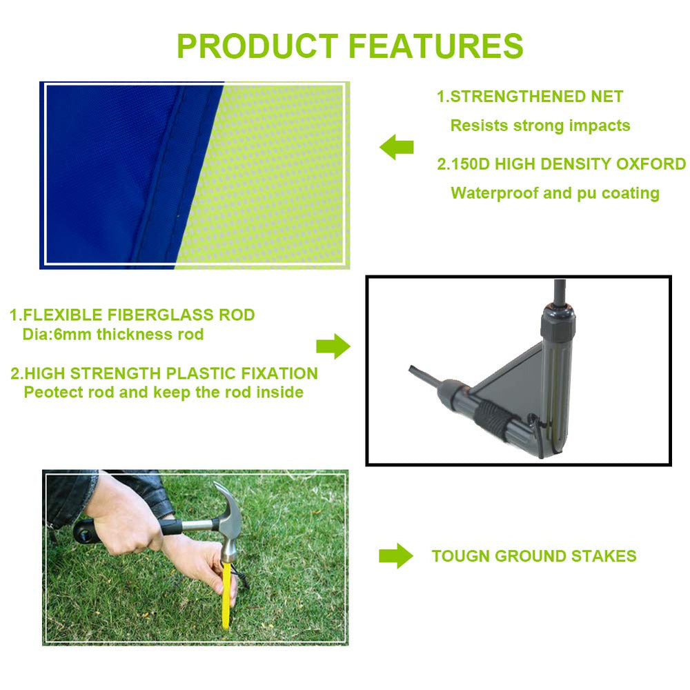 Porayhut durable blue soccer goal for versatile play.