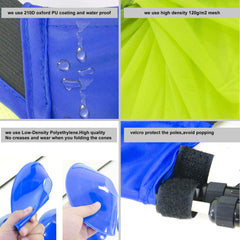 Porayhut folded-compact design fits easily in a car trunk.