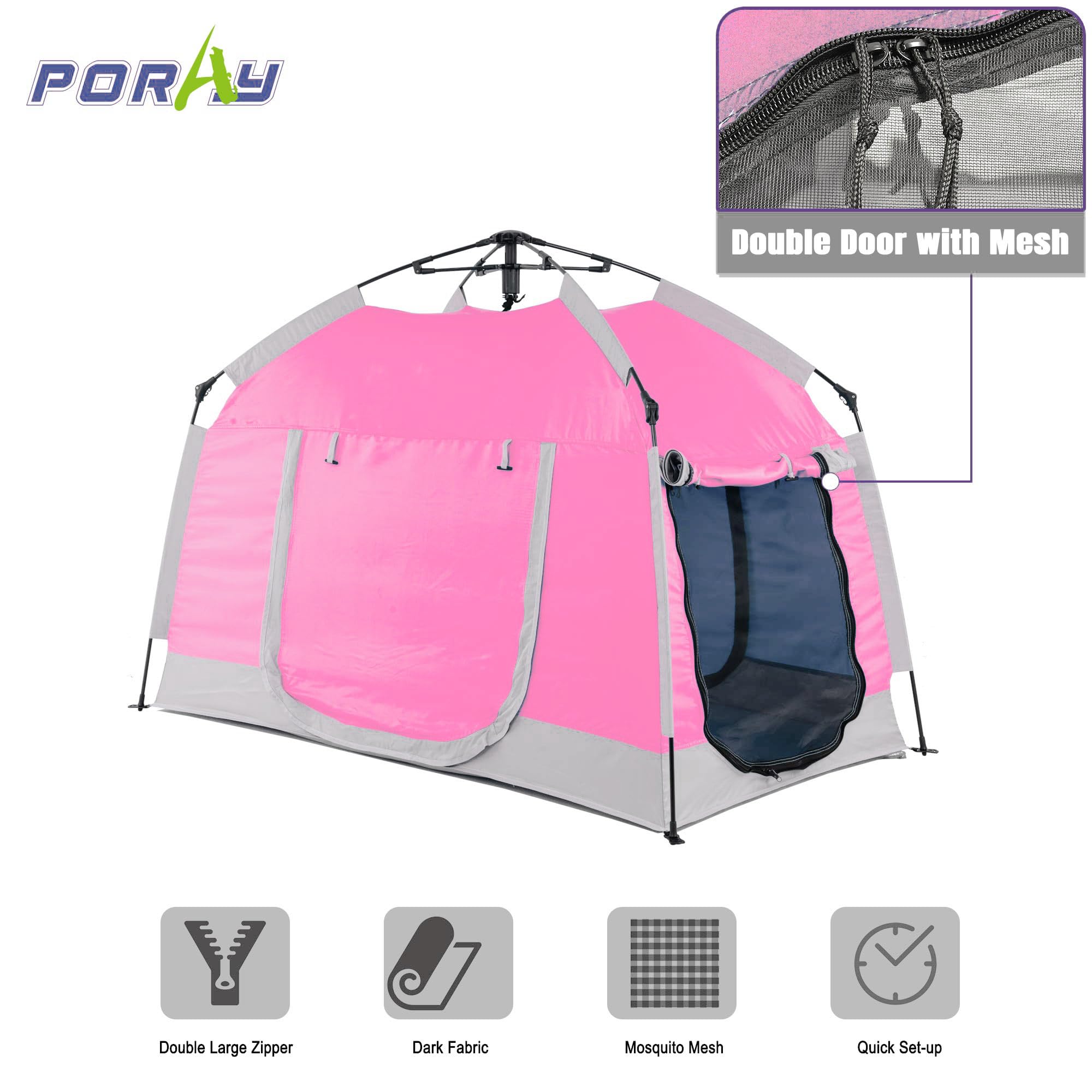 Porayhut Kids Play Tent roomy interior for parent and child to enjoy together.