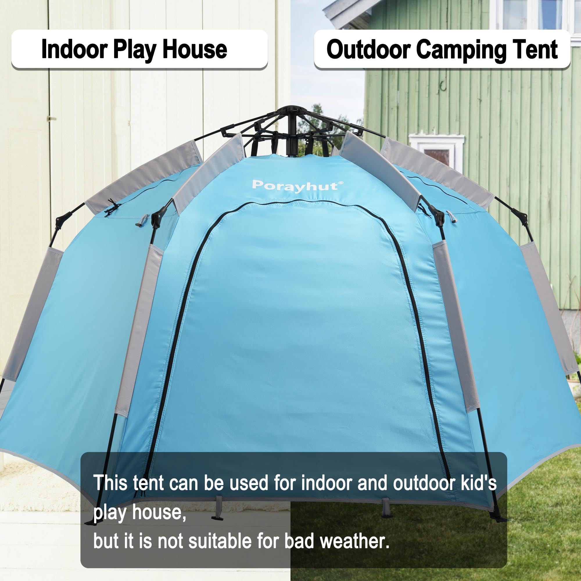 Porayhut LED-lit interior creates dreamy ambience for night-time adventures.