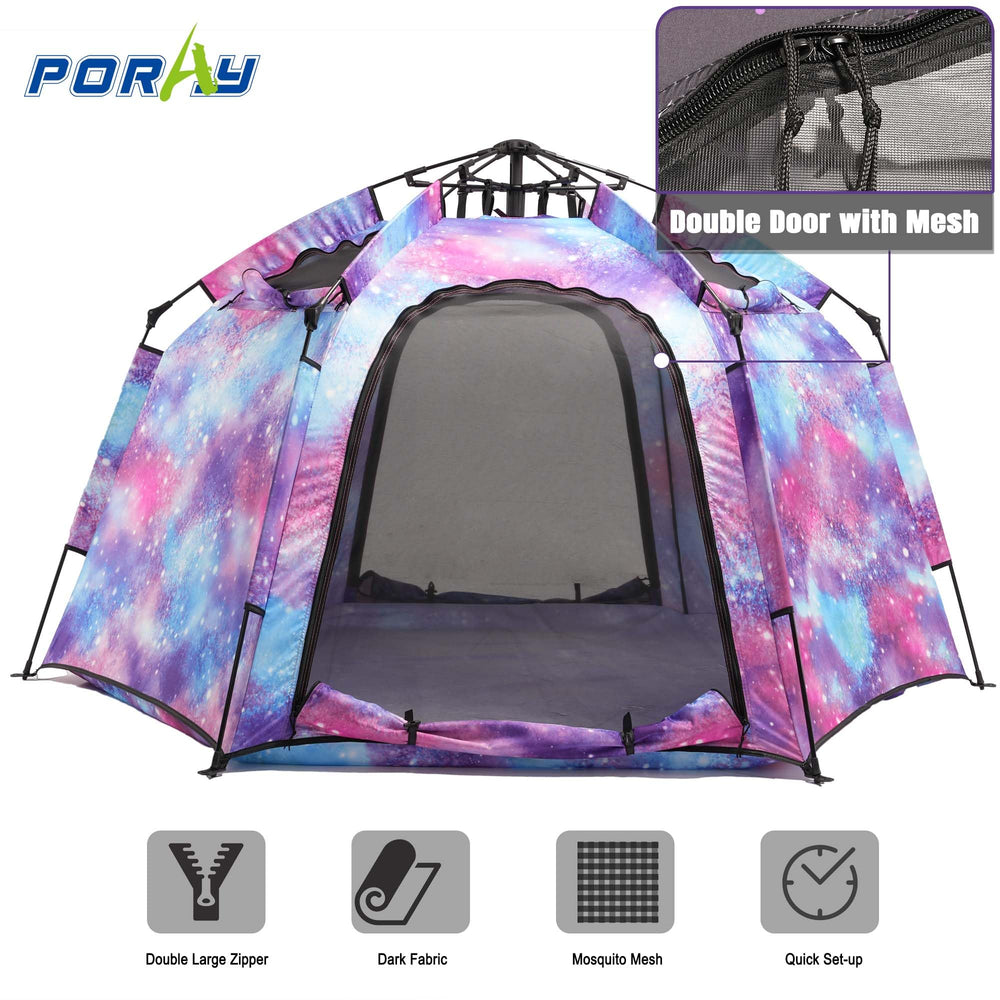 Porayhut private-space tent with LED lighting encourages imaginative play