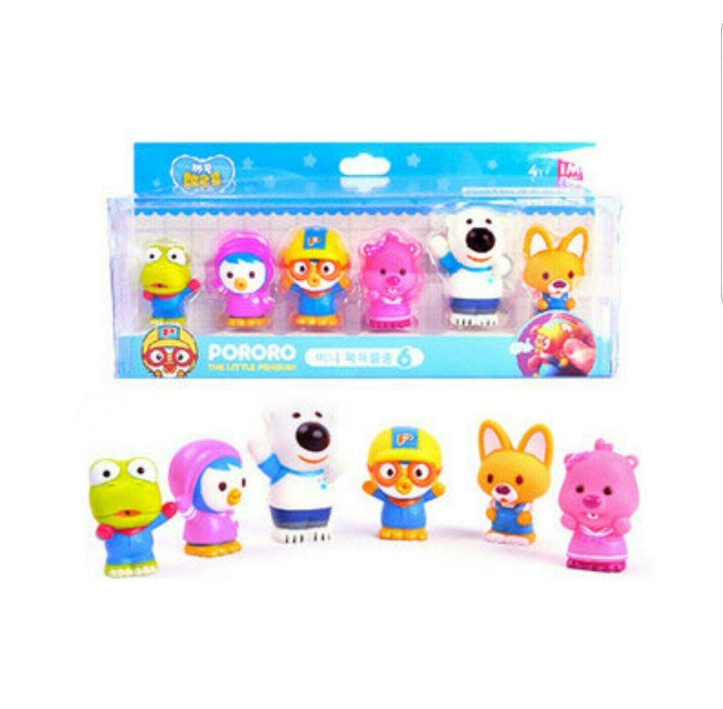 PORORO character bath toy set designed for small hands with easy grip.