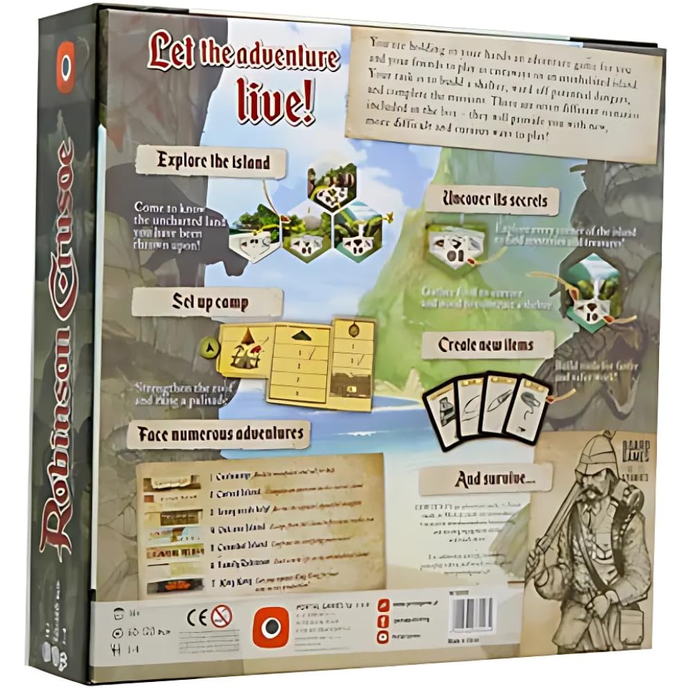 Robinson Crusoe character boards provide clear tracking for each castaway