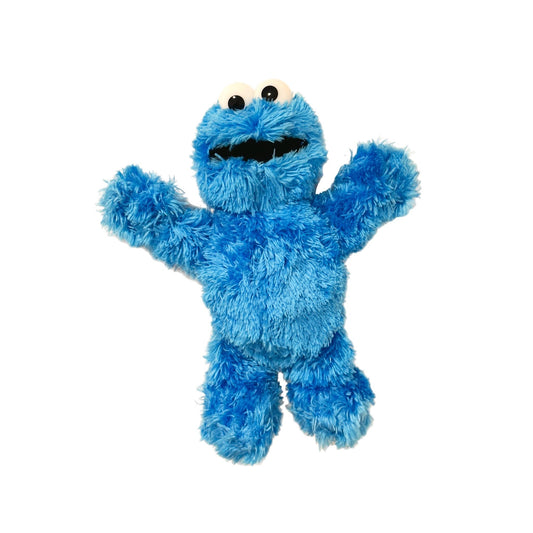 Posh Paws Cookie Monster plush, 8-inch size, ideal for cuddling.