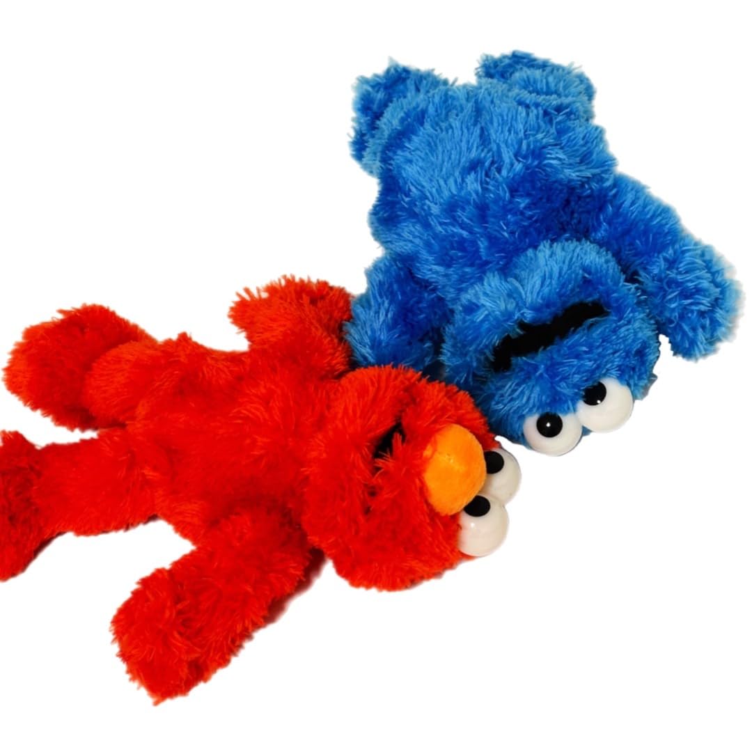 Posh Paws Cookie Monster plush close-up, inviting texture for gentle handling