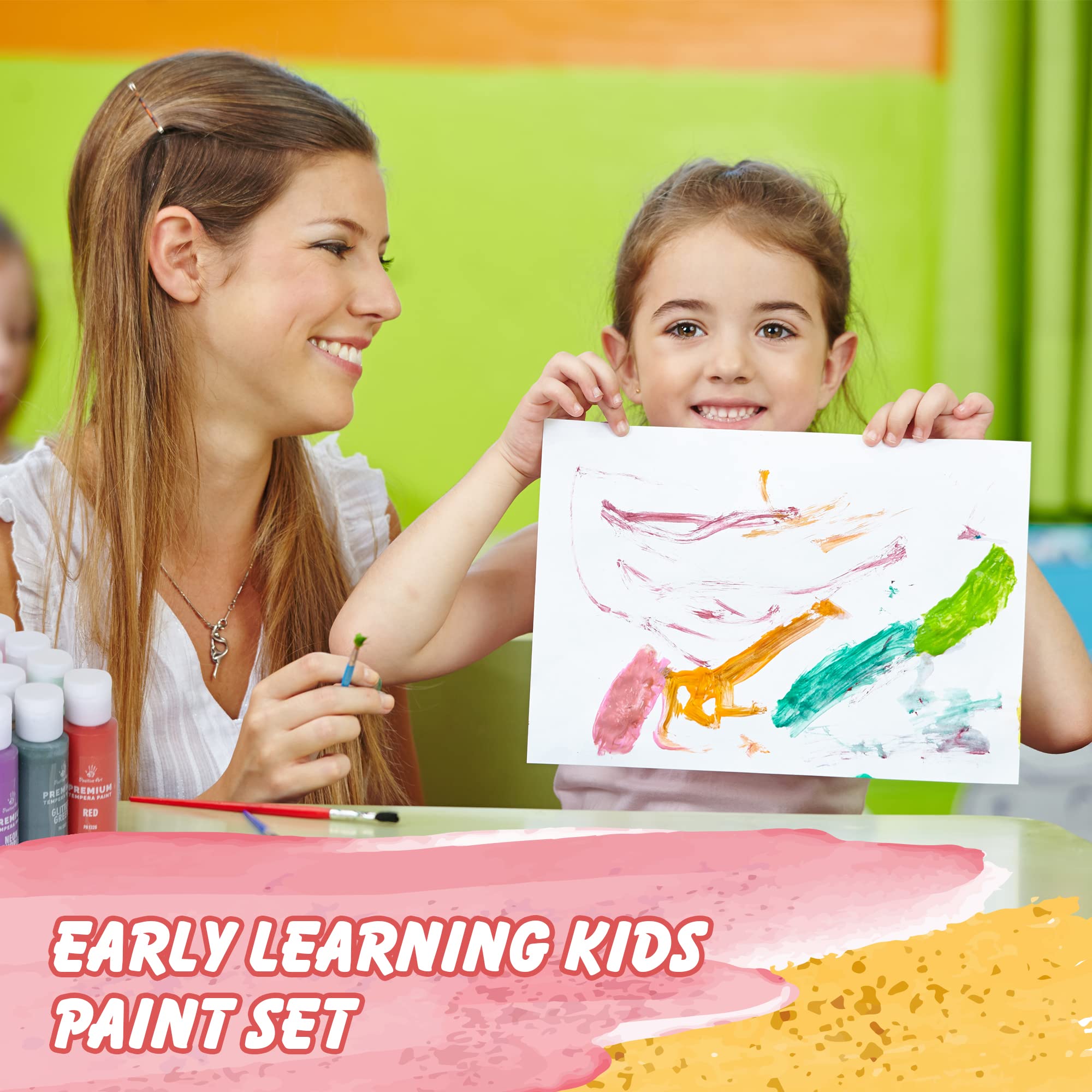 Positive Art paints are non-toxic and safe for young artists' projects.