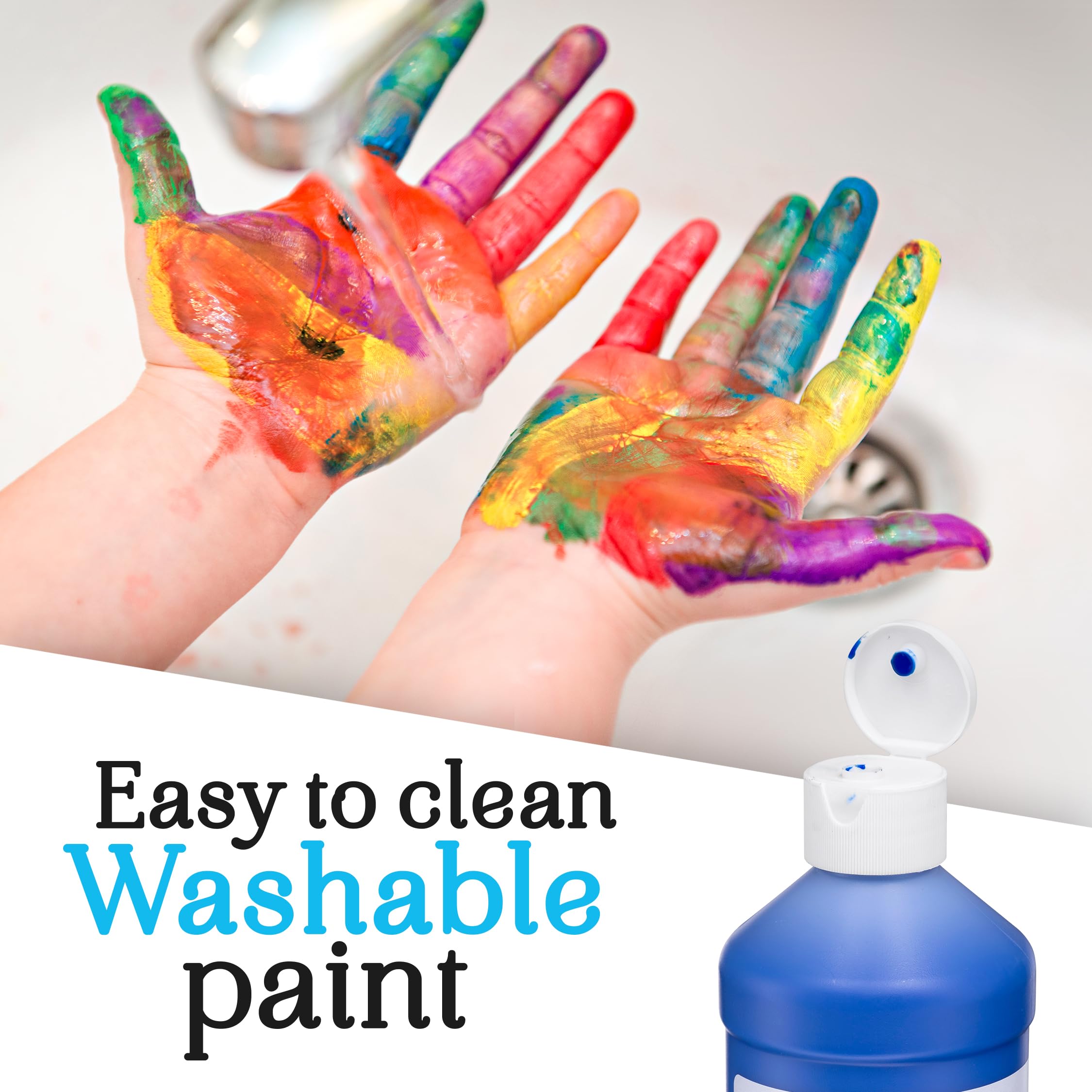 Eight-color classroom paint set from Positive Art for bulk classroom use.