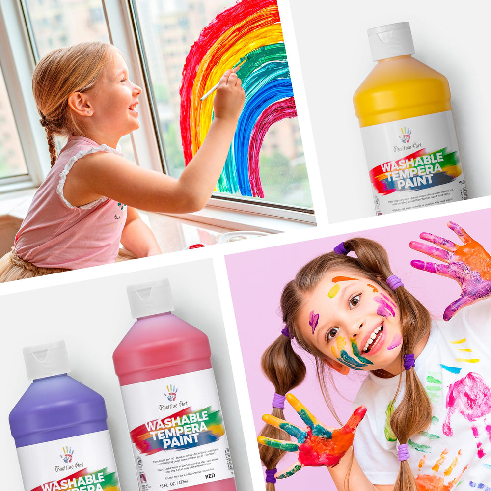 Easy-cleanup feature of Positive Art washable paint for quick post-paint routines.