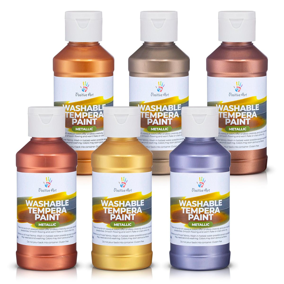 Positive Art Metallic Tempera color 1 bottle for bold posters and smooth coverage
