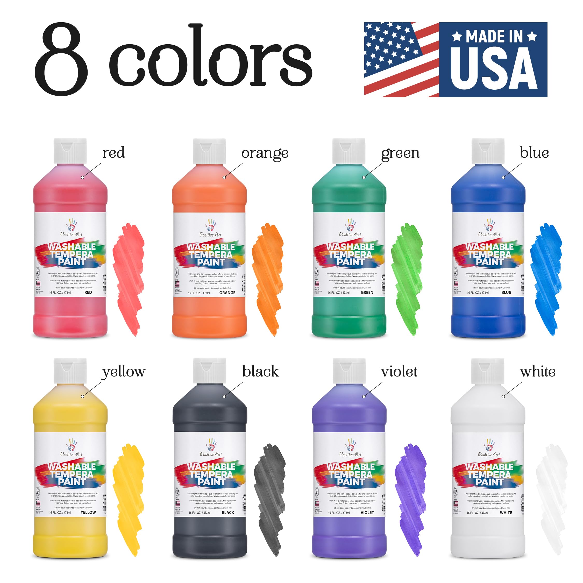 Packaging by Positive Art designed for USA classroom and school event use.