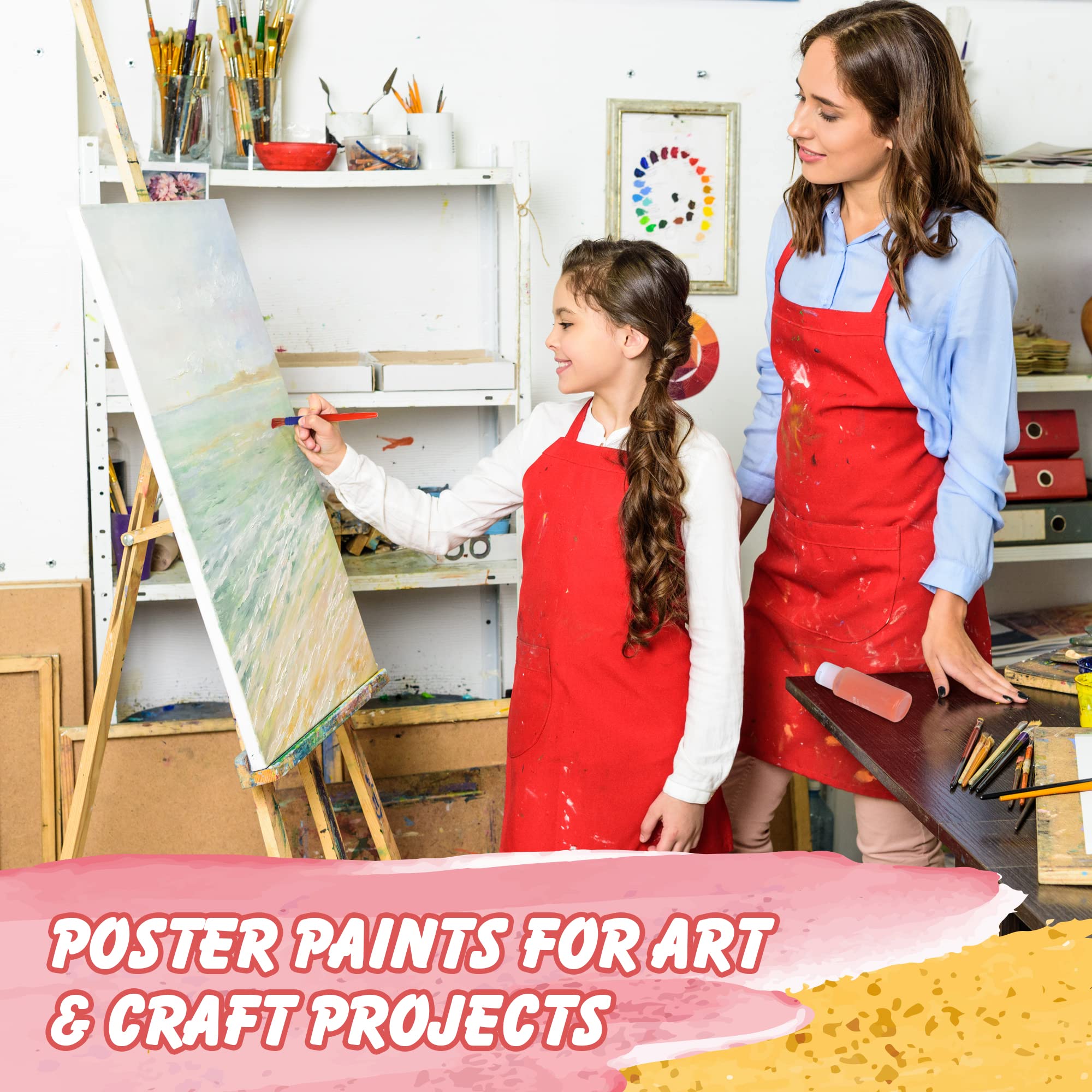 Positive Art washable tempera paints simplify cleanup after art time.